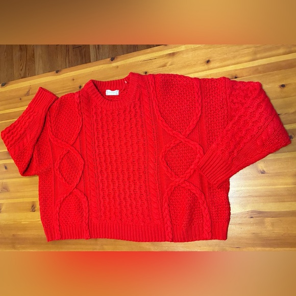 Altar'd State Vibrant Red Knit Sweater, NWOT - Picture 2 of 8